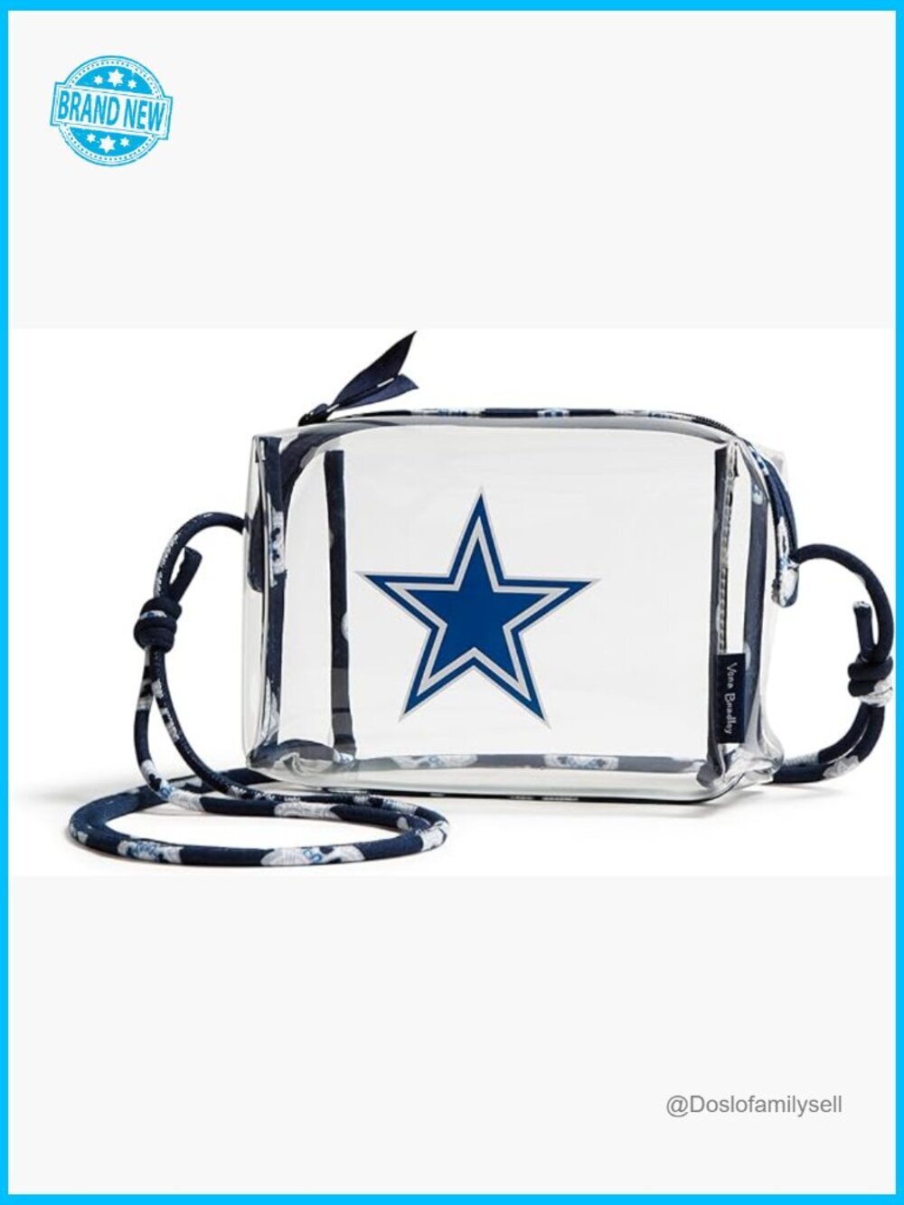 Clear Crossbody Bag NFL Stadium Approved Adjustable Strap TPU Sling Purse